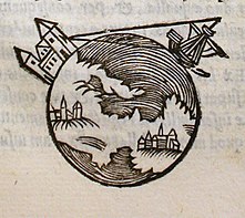 1550. urteko "De sphaera mundi"ren argitaratutako liburuaren ilustrazio bat