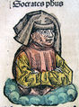 Socrates in Nuremberg Chronicle. Blatt LXXIIv