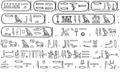 Muinaisen Egyptin hieroglyfit ovat sumerin ohella maailman vanhimpia kirjoitusjärjestelmiä.
