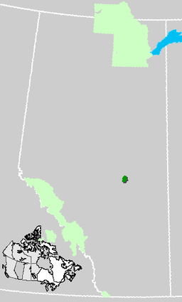 Elk Island National Parks beliggenhed i Alberta