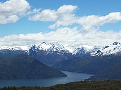 Lake Futalaufquen in the Andes