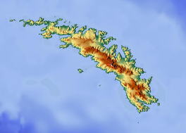 Map showing the location of Fortuna Glacier