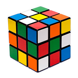 Un Rubik's Cube dans un état mélangé. (définition réelle 1 600 × 1 600)