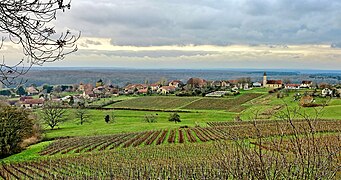 Le hameau de Montmalin vu depuis «le Désert».