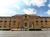 Schloss Osnabrück Frontalansicht von der Straße. Universität Osnabrück. UOS. Foto Clemens Ratte-Polle. 2015.05.06.DSC05833