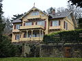 Das Fremdenhaus vom Arboretum aus gesehen