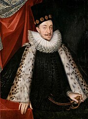 Sigismund in royal pose by court painter Martin (Marcin) Kober