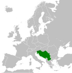 Jugoslaviens placering