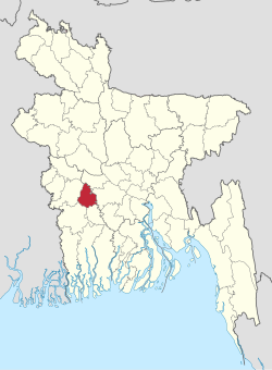 Location of Magura District in Bangladesh