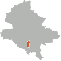 Map showing Giurgiului within Bucharest