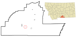 Location of Bearcreek, Montana