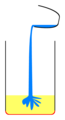 2. Si on y verse de l’eau dans l’espoir de l’éteindre, l’eau, plus dense que la graisse de friture[D 37]...