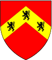 Coat of Arms of Eleanor, the Second Duchess of the Second Creation's family the Cobham Family. Wife of Humphrey of Lancaster.