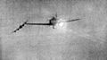 Lancaster evades the attack of a FW 190. Common maneuver by a Bomber Command aircraft, which did not do formation flying. Not so with the USAAF. The name of the game for the Eighth Air Force was tight formation flying. For the Americans, each aircraft was defended by the concentrated firepower of the box.