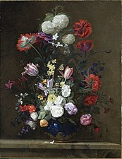 Bouquet of flowers in a vase decorated with gilt bronze, sign. & dat. „Picart. 1648“, Öl auf Leinwand, 94,5 x 73 cm, Musée des Beaux-Arts, Lyon