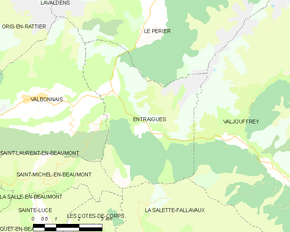 Poziția localității Entraigues