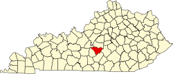 Karte von Taylor County innerhalb von Kentucky