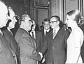 Avec le Shah d'Iran Mohammad Reza Pahlavi, et sa femme, Farah Pahlavi, à Moscou en 1969