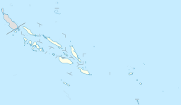 Honiara på kartan över Salomonöarna.