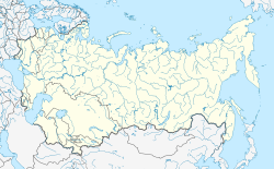 苏联的地圖，標記顯示莫斯科的位置