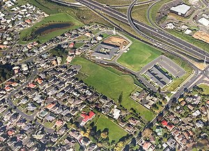 Northern Goodwood Heights with the Auckland Southern Motorway in the background