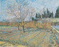 Orchard with Peach Trees in Blossom April, 1888 Private collection (F551)