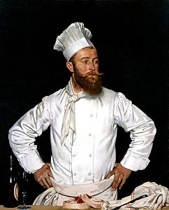 Le Chef de l’Hôtel Chatham, Paris (Eugène Chester Grossriether), par William Orpen (1921).