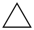 An equilateral triangle (all sides and angles are equal)