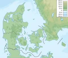 Stevns klint på kartan över Danmark