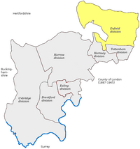 UK House of Commons seat Enfield created 1885, pre-1918 reduction in size to remove Edmonton and other parts.