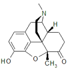 Chemical structure of metopon.