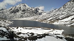 Sela lake near the Sela Pass