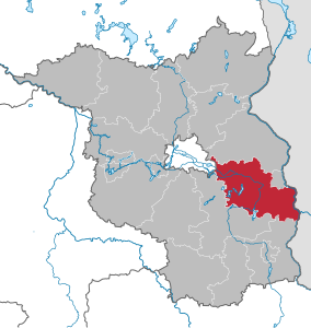 Lage des Landkreis Oder-Spree in Brandenburg (anklickbare Karte)