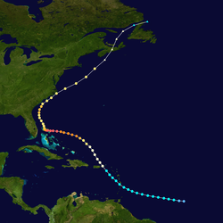 Trajectoire de Dorian