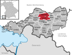 Elhelyezkedése Lindau térképén