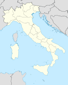 Mapa konturowa Włoch, po lewej nieco na dole znajduje się punkt z opisem „Teti”