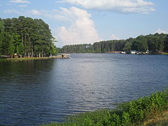 Lake Erling near Springhill is popular for boating and fishing.