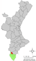 Розташування муніципалітету Альбатера у автономній спільноті Валенсія