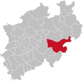 Hochsauerlandkreis läge i Nordrhein-Westfalen