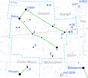 Gliese 251 is located in the constellation Gemini