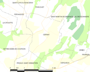 Poziția localității Cernay