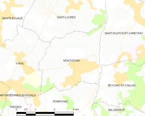 Poziția localității Montussan