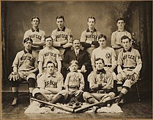 McGreevy with his Nuf Ced team, 1910. Michael T. "Nuf Ced" McGreevy Collection, Boston Public Library