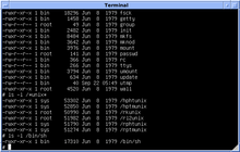 Description de l'image Version 7 UNIX SIMH PDP11 Kernels Shell.png.