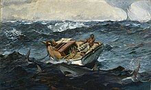 Winslow Homer, The Gulf Stream (1899). Oil on canvas; 71.5 x 124.8 cm. Metropolitan Museum of Art.