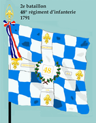 Drapeau du 2e bataillon du 48e régiment d'infanterie de ligne de 1791 à 1793