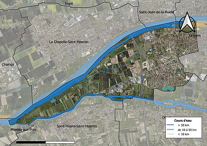 Carte orthophotographique de la commune en 2016.