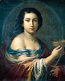 Ung kvinne holder krone, muligens Melpomene, Giovanni Martinelli, 1600-tallet