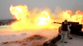 Finnish artillery crew firing an M-46.