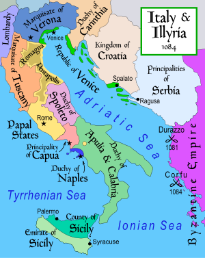 Italia de Sud, anul 1084